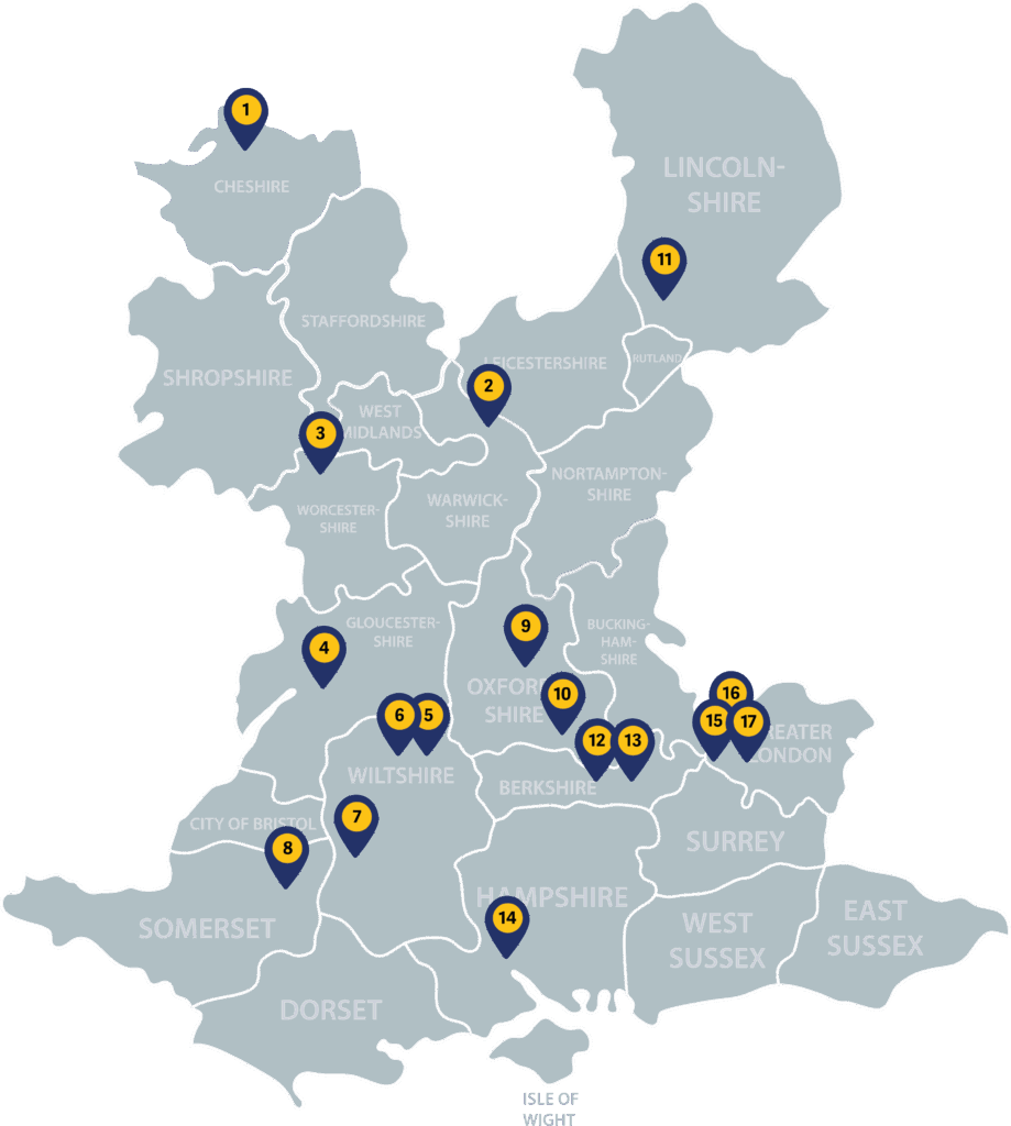Plant machinery parts locations