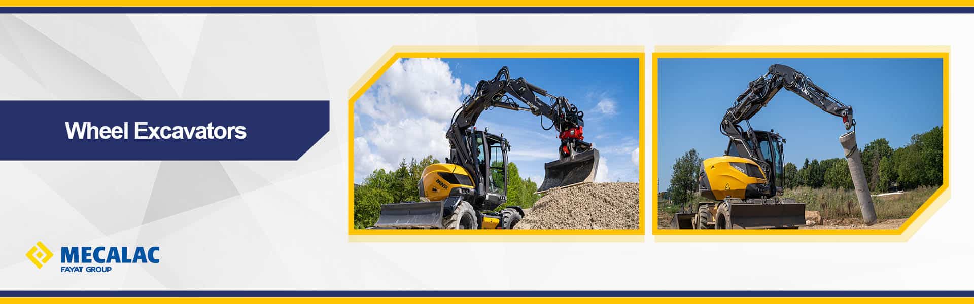 Web Banner for Mecalac wheeled excavators
