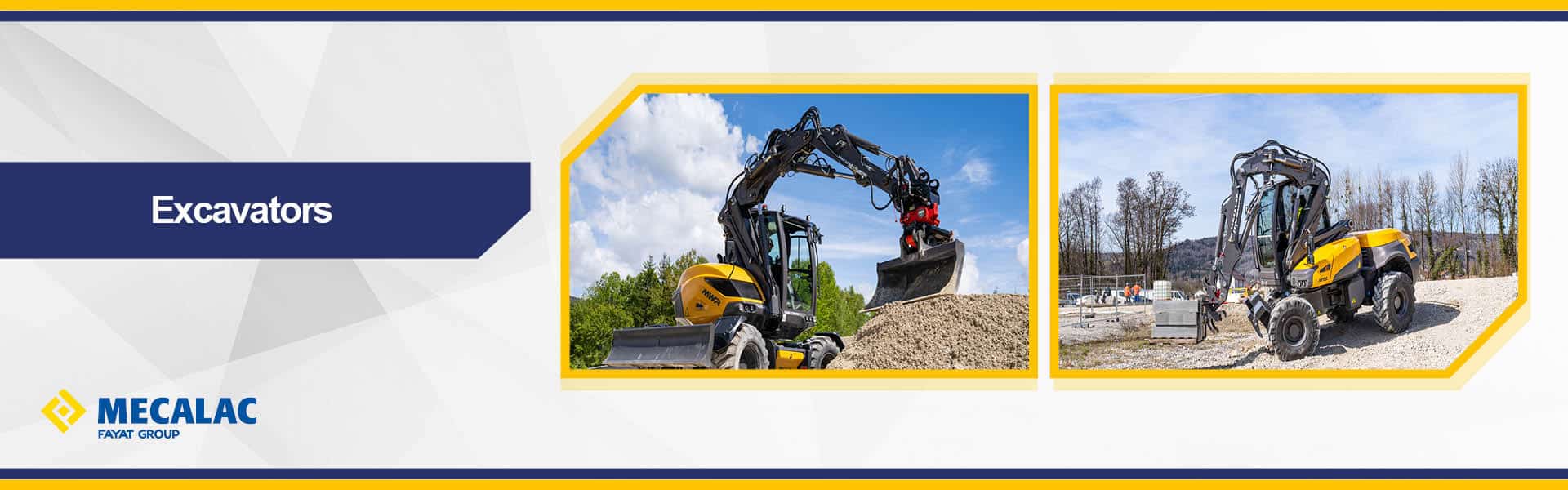 Web Banner for Mecalac Excavators