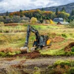 Hyundai-Excavator-Construction- HX140A-in-action-digging