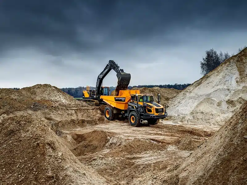 hyundai ha45a 4x4 articulated dump truck 368 kw 500 hp 2100 rpm 4