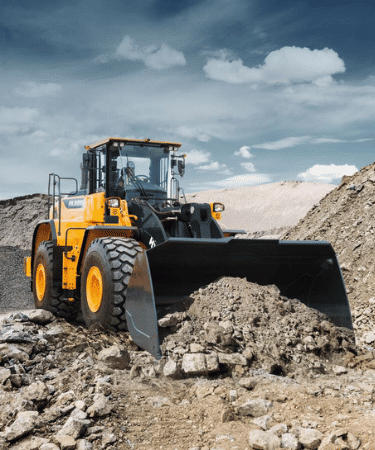 Hyundai Wheel Loader Lifting Rubble