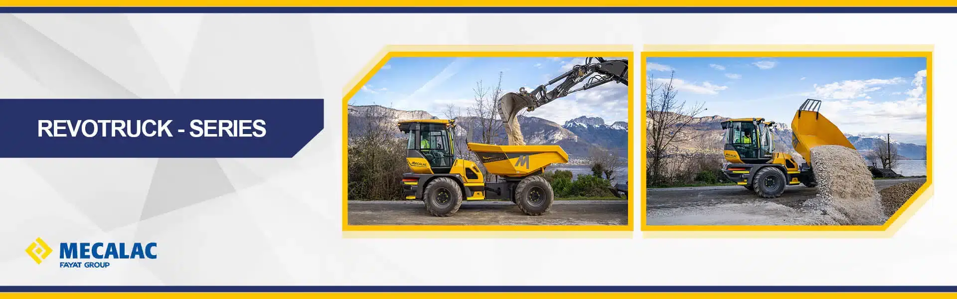 Mecalac Revo truck web banner