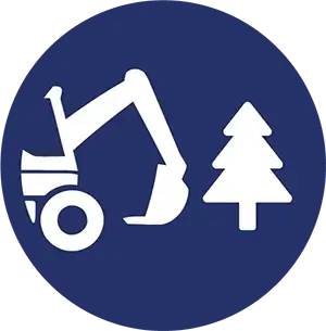 forestry site clearance track construction drainage and timber handling