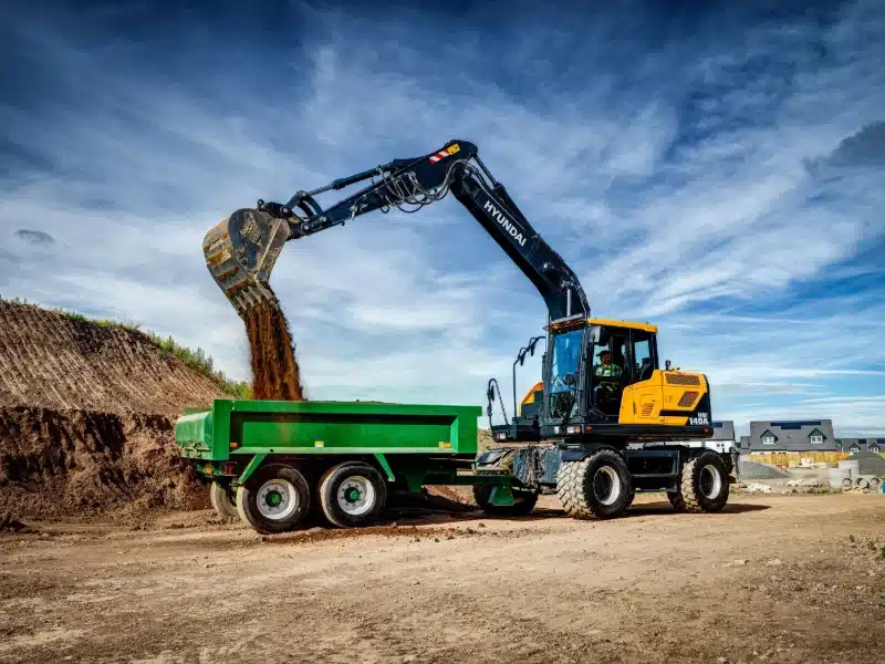 hyundai hw140a wheeled excavator