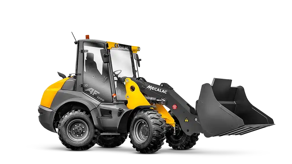 mecalac af1200 4 wheel steered loader 6 tonnes hero
