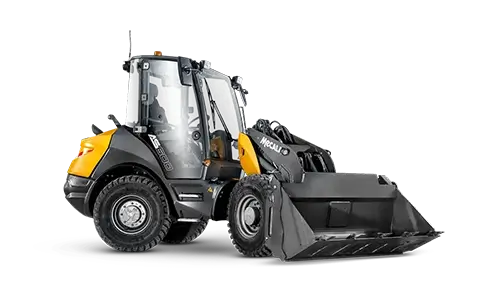 mecalac as 600 swing loader four wheel steered