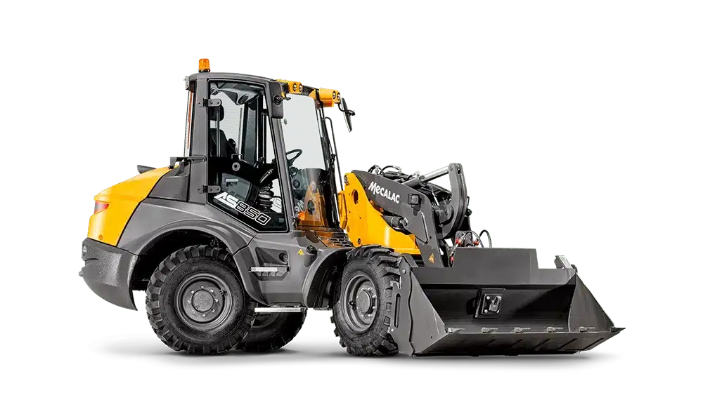 mecalac as 850 swing loader 4 wheel steered hero