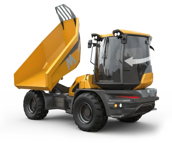 mecalac revotruck 6 rotating dumper truck 6 tonnes 360 degree visibility