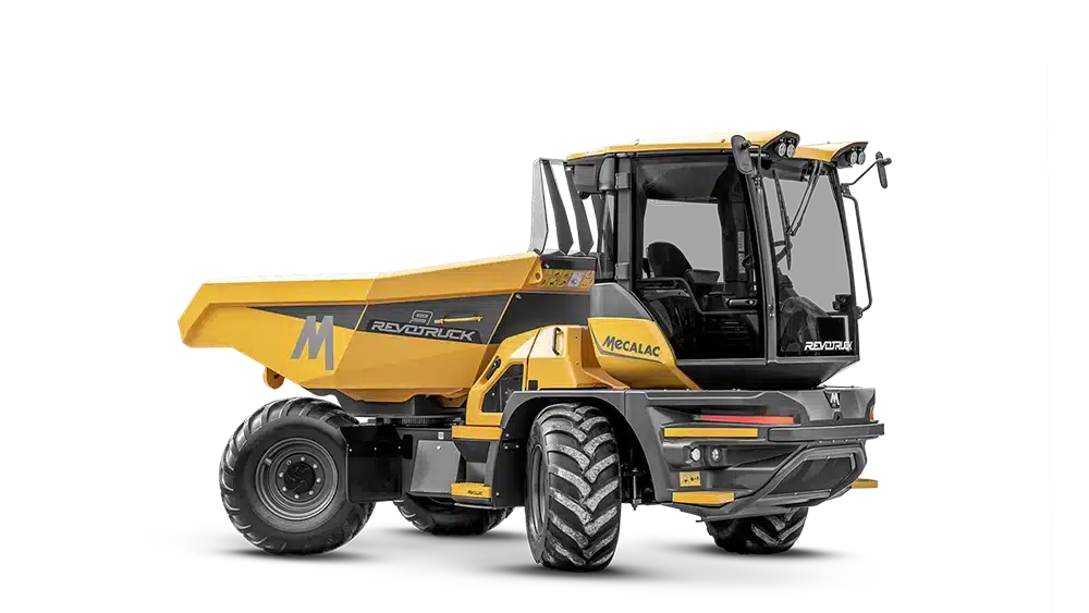 mecalac revotruck9 rotating dumper truck 9 tonnes payload hero