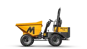 mecalac ta2 dumper 180 degree power swivel skip 2000kg load