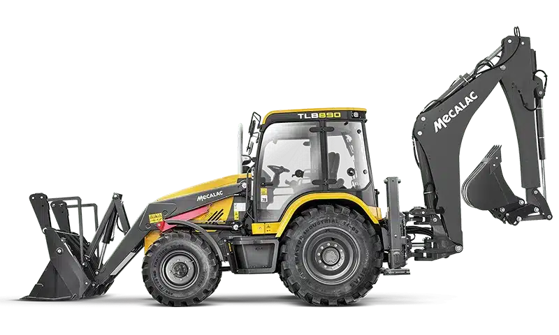 mecalac tlb890 backhoe loader sideshift 82 kw 110 hp side
