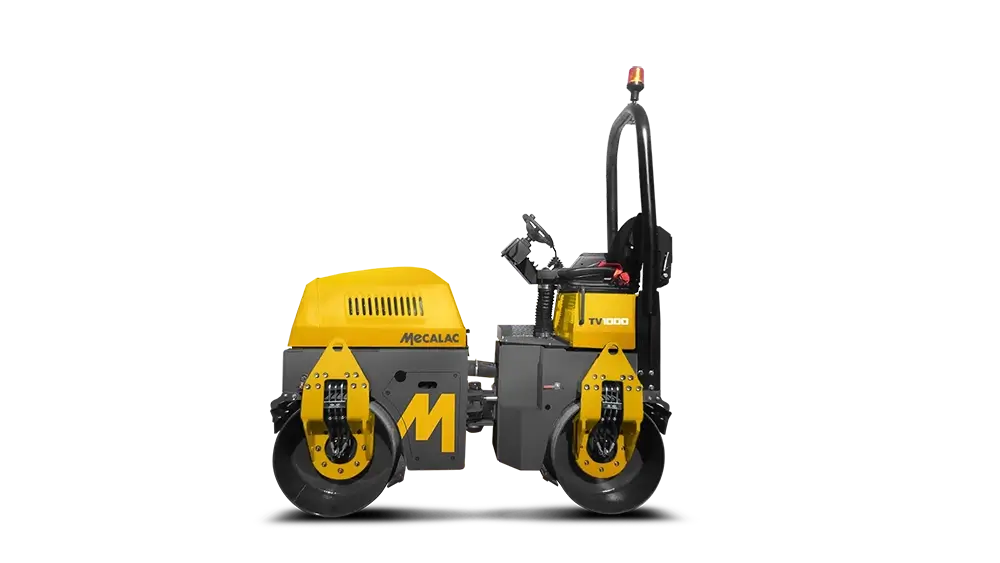 mecalac tv1000 tandem vibratory roller 1000mm wide drum hero