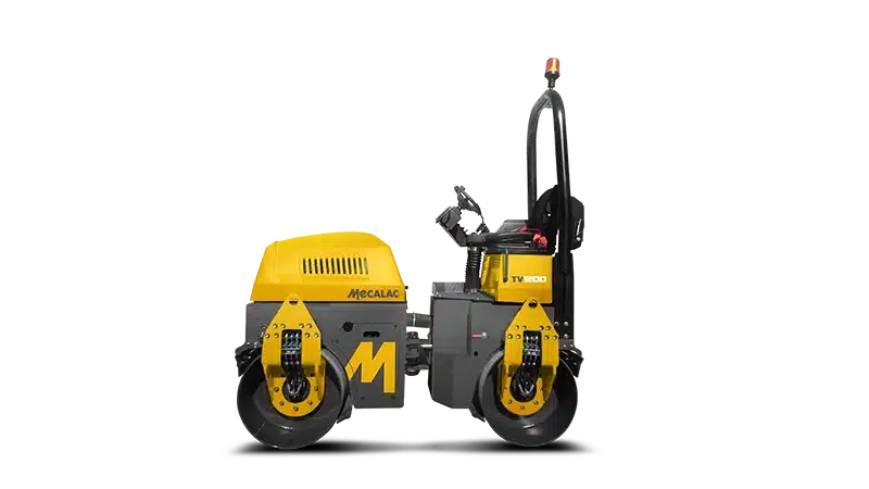 mecalac tv1200 tandem vibratory roller 1200mm wide drum 1